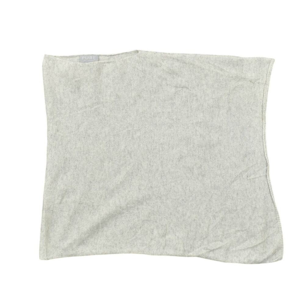 PURE Collection Beige 100% Cashmere Cape Sweater One Size Solid Short Sleeve